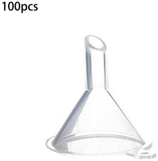 100 Pcs Mini Trechter, Clear Plastic Trechters Multifunctionele Trechters Voor Parfum Geur Etherische Oliën, lab Flessen, Zand