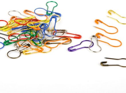 100 Pcs Multi Kleur Naald Clip Breien Gehaakte Ambachten Accessoire Locking Stitch Marker Hang Tag Veiligheidsspelden Diy Naaien Gereedschap willekeurig gemengd