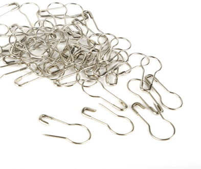 100 Pcs Multi Kleur Naald Clip Breien Gehaakte Ambachten Accessoire Locking Stitch Marker Hang Tag Veiligheidsspelden Diy Naaien Gereedschap zilver