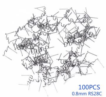 100 Pcs Nietjes Pre-Cut 0.8 Mm Platte Plastic Nietmachine Voor Lasser Zilveren Golf Nietjes Nuttig Portable Praktische