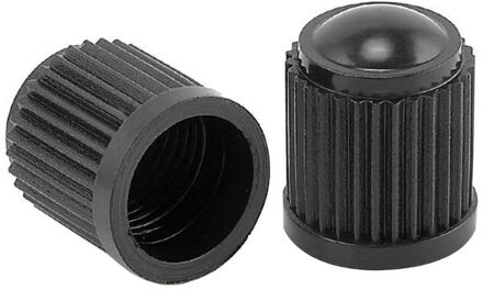 100 PCS Plastic Zwarte Auto Wiel Ventiel Cap Stofkap voor Auto Fiets Motorfiets Vrachtwagen Lucht Nozzle Cap accessoires