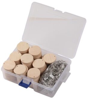 100 Pcs Ronde Houten Discs Met Sleutelhanger Houten Tags Met Gat Herinnering Opnemen Kalender Hout Chips Diy Ambachten