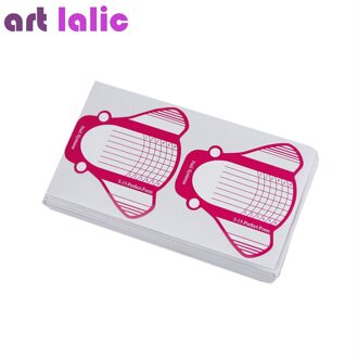 100 Pcs Rose Insert Shaped Nail Vorm Nail Art Tips Uitbreiding Forms Gids Franse Diy Acryl Uv Gel Nail gereedschap