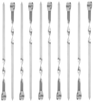 100 Pcs Rvs Barbecue Naald Keuken Gereedschap Bbq Barbecue Rvs Grillen Kebab Platte Spiesjes Bbq Naald