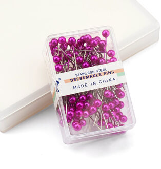100 Pcs Rvs Naaister Pins Kleurrijke Bal Koppen Naalden Makkelijk Sieraden Maken Gereedschap Kralen Pins Voor Sieraden Maken Diy diep roos