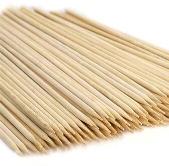 100 Pcs Stevige Bamboe Spies Sticks Bbq Fruit Shish Kebab Natuurlijke Hout 30Cm Sticks Barbecue Stok Bbq Gereedschap