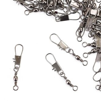 100 Pcs Swivel Pin Vissen Connector Link Met Interlock Snap Tool 30Mm