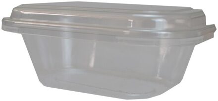 100 Pcs Transparante Fruit En Groente Salade Doos/Wegwerp Draagbare Doos/Maat: 5.9 "* 4.1" * 2.9 "(L * W * H) transparant bodem