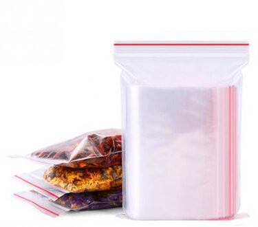 100 Pcs Transparante Zak Herbruikbare Voedsel Opbergtas Pvc Opbergtas Verse-Houden Keuken Zak Rits Zak 10x15cm