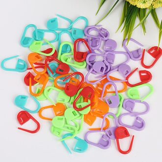 100 Pcs Verkoop Mix Kleur Plastic Breien Tools Locking Stitch Markers Haak Klink Breien Gereedschap Naald Clip Haak 50stk willekeurig kleur