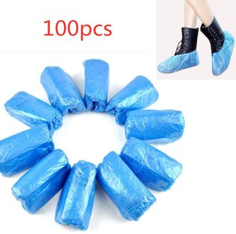 100 Pcs Waterdicht Wegwerp Schoen Covers Verdikte Plastic Regenachtige Dag Overschoenen Floor Tapijt Beschermen Cleaning Schoen Cover # N 100stk disposable