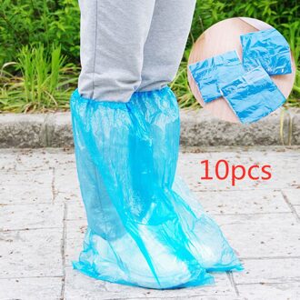 100 Pcs Waterdicht Wegwerp Schoen Covers Verdikte Plastic Regenachtige Dag Overschoenen Floor Tapijt Beschermen Cleaning Schoen Cover # N 10stk thick high