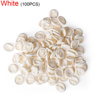 100 Pcs Wegwerp Vinger Cover Natuurlijke Rubber Antislip Anti-Statische Latex Vinger Babybedjes Vingertoppen Protector Handschoenen Nail art Tool wit