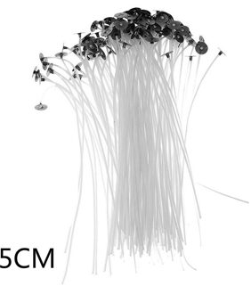 100 Pcs Witte Kaars Wieken Katoen Kern Waxed Lont Met Onderhouder Kaars Maken Home Kaars Verlichting Accessoires Levert Gereedschap 5cm