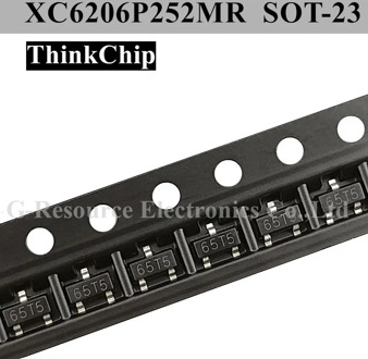 (100 pcs) XC6206P252MR XC6206 6206 2.5V SOT-23 Fixed LDO Voltage Regulator (Marking 65T5)