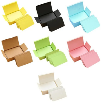 100 Pieces Black Cards White Blank Card Christmas Valentine's Day DIY Paper Box New