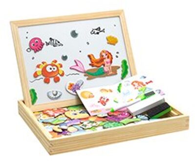 100 + Stuks Houten Magnetische Puzzel Figuur/Dieren/Voertuig/Circus Tekentafel 5 stijlen Doos Educatief Speelgoed