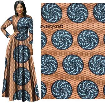 100% Polyester Afrikaanse Stof Wax Cirkel Dot Nederland Pagne Holland Naaien Feestjurk Tas Ankara Doek