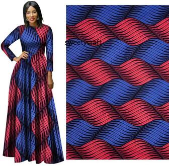 100% Polyester Afrikaanse Stof Wax Wave Nederlands Pagne Holland Voor Naaien Feestjurk Diy Ankara Doek