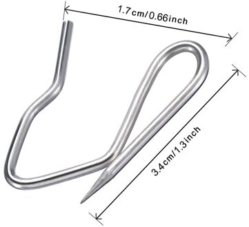 100 Psc Gordijnen Haken Roestvrij Rvs Metalen Houder S-Vormige Haak Venster Douche Deur Draperie Decoratie Accessoires Zilver