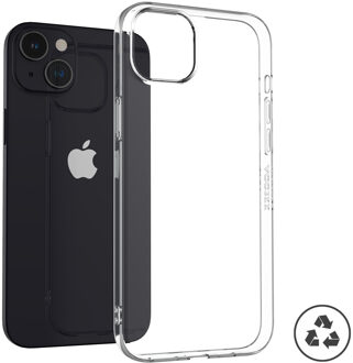 100% Recycled Clear Backcover iPhone 15 Plus Smartphone screenprotector Transparant