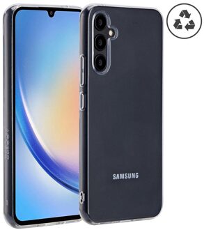 100% Recycled Clear Backcover Samsung Galaxy A34 (5G) Telefoonhoesje Transparant