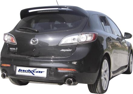 100% RVS Dubbele Sportuitlaat Mazda 3 2.3Di MPS (260pk) 2010- Links/Rechts 102mm