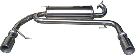 100% RVS Dubbele Sportuitlaat Suzuki Swift II 1.6 16v Sport 2006- Links/Rechts 80mm