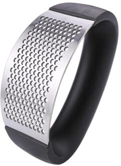 100% Rvs Knoflookpers Rocker Knoflook Rocker Crusher Knoflook Chopper Mincer Druk Keuken Knoflook Stamper Accessoires 10.7x6.9x5.1cm