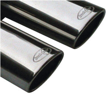 100% RVS Sportuitlaat BMW 3-Serie E46 320D 1999- 2x90x70mm