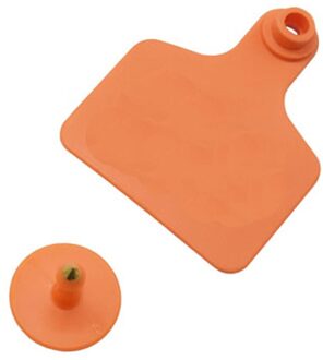 100 Sets Van Tpu Vee Oormerken En Woordeloze Koperen Hoofd Oorbellen Farm Animal Identificatiekaart Dier Benodigdheden Bruin