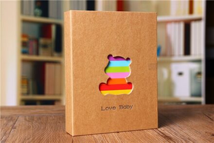 100 Sheets 6 Inch Fotoalbum Foto Opslag Frame Voor Kids Kinderen Scrapbooking Foto Case Fotoalbum Houden Geheugen beer