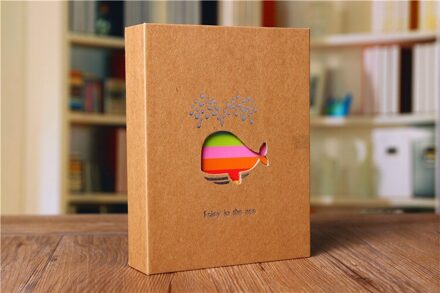 100 Sheets 6 Inch Fotoalbum Foto Opslag Frame Voor Kids Kinderen Scrapbooking Foto Case Fotoalbum Houden Geheugen Whale