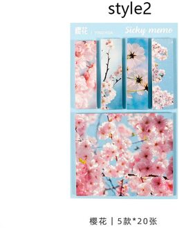 100 Sheets/Set Sticker Sticky Notes Memo Pad Diy Scrapbooking Dagboek Index Bladwijzer Sticker style2