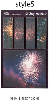 100 Sheets/Set Sticker Sticky Notes Memo Pad Diy Scrapbooking Dagboek Index Bladwijzer Sticker style5