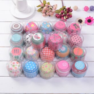 100 Stk/set Willekeurige Kleuren Cake Bakpapier Cupcake Vormpjes Home Party