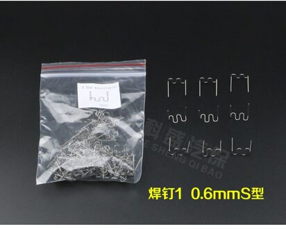 100 stks 0.6mm S Wave Nietmachines voor Plastic Lassen Machine voor Reparatie Auto Bumper Carrosserie Boot ABS nylon PP Reparatie