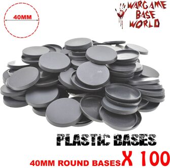 100 stks 40mm ronde Plastic bases voor miniaturen