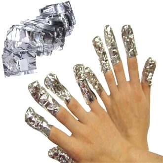 100 stks Aluminiumfolie Nail Art Losweken Acryl Gel Nagellak Removal Wraps Remover Manicure Nail Cleaning Up Tool