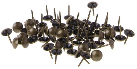 100 stks Antiek Messing Bekleding Nagels Meubels Kopspijkers Pushpins Hardware Decor bruin