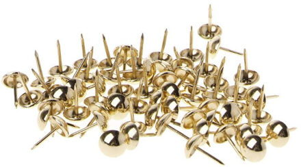 100 stks Antiek Messing Bekleding Nagels Meubels Kopspijkers Pushpins Hardware Decor goud