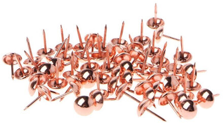 100 stks Antiek Messing Bekleding Nagels Meubels Kopspijkers Pushpins Hardware Decor roos goud