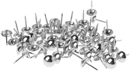 100 stks Antiek Messing Bekleding Nagels Meubels Kopspijkers Pushpins Hardware Decor zilver