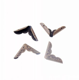 100 stks Antieke Bronzen Boek Scrapbooking Albums's Mappen Hoekbeschermers 23x32mm J3447