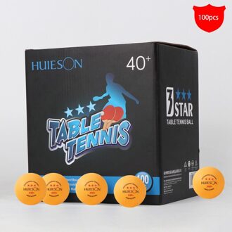 100 Stks/doos 3-Star Professionele X40 + Abs 2.8G Tafeltennis Ping Pong Bal Wit Oranje Amateur Geavanceerde training Team Bal oranje 100stk