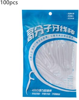 100 Stks/doos Dental Floss Interdentale Borstel Tanden Stick Tandenstokers Tand Draad Floss Voor Tand Clean Oral Care Beauty Tools Overigen