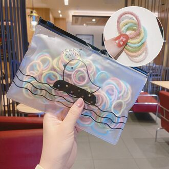 100 Stks/doos Leuke Snoep Kleuren Zachte Elastische Haarbanden Voor Kinderen Meisjes Scrunchies Paardenstaart Rubber Band Mooie Haaraccessoires 6