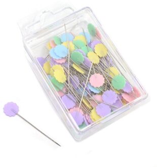 100 Stks/doos Multi-color Patchwork Pinnen Spelden Borduren Patchwork Pins Accessoires Diy Naaien Accessoires licht pruim