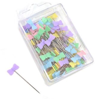 100 Stks/doos Multi-color Patchwork Pinnen Spelden Borduren Patchwork Pins Accessoires Diy Naaien Accessoires Tie