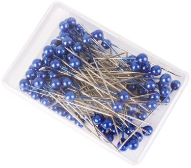 100 Stks/doos Patchwork Pinnen Positionering Naald Naaien Marker Naald Spelden Diy Handgemaakte Maken Kledingstuk Accessoire blauw